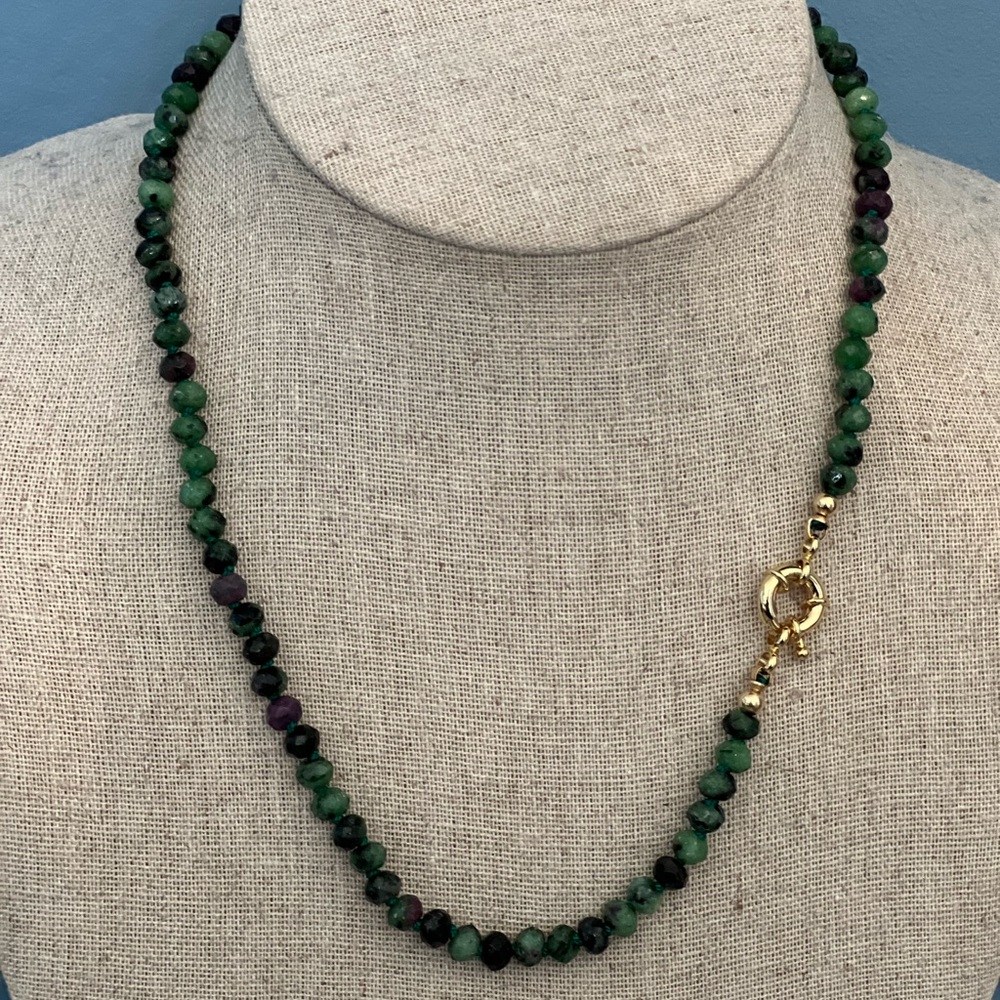 Ruby Zoisite Hand-Knotted Strand - image 5